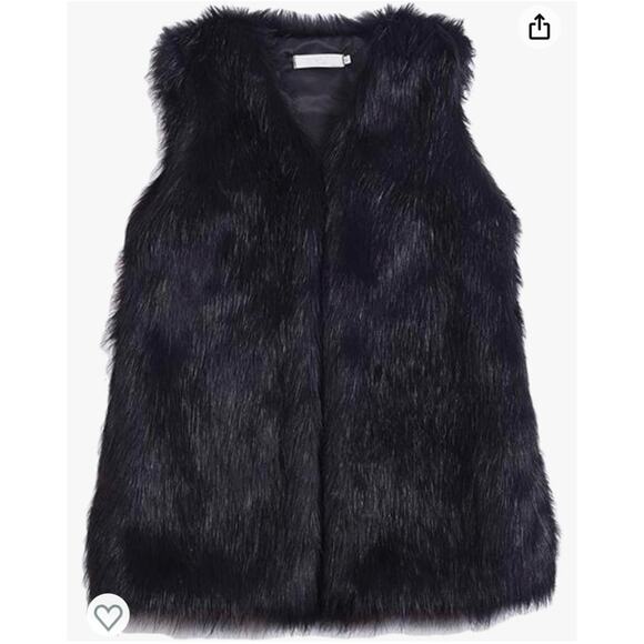 NWT Youhan Women's Faux Fur Vest Coat Sleeveless Jacket size xs - Picture 2 of 12
